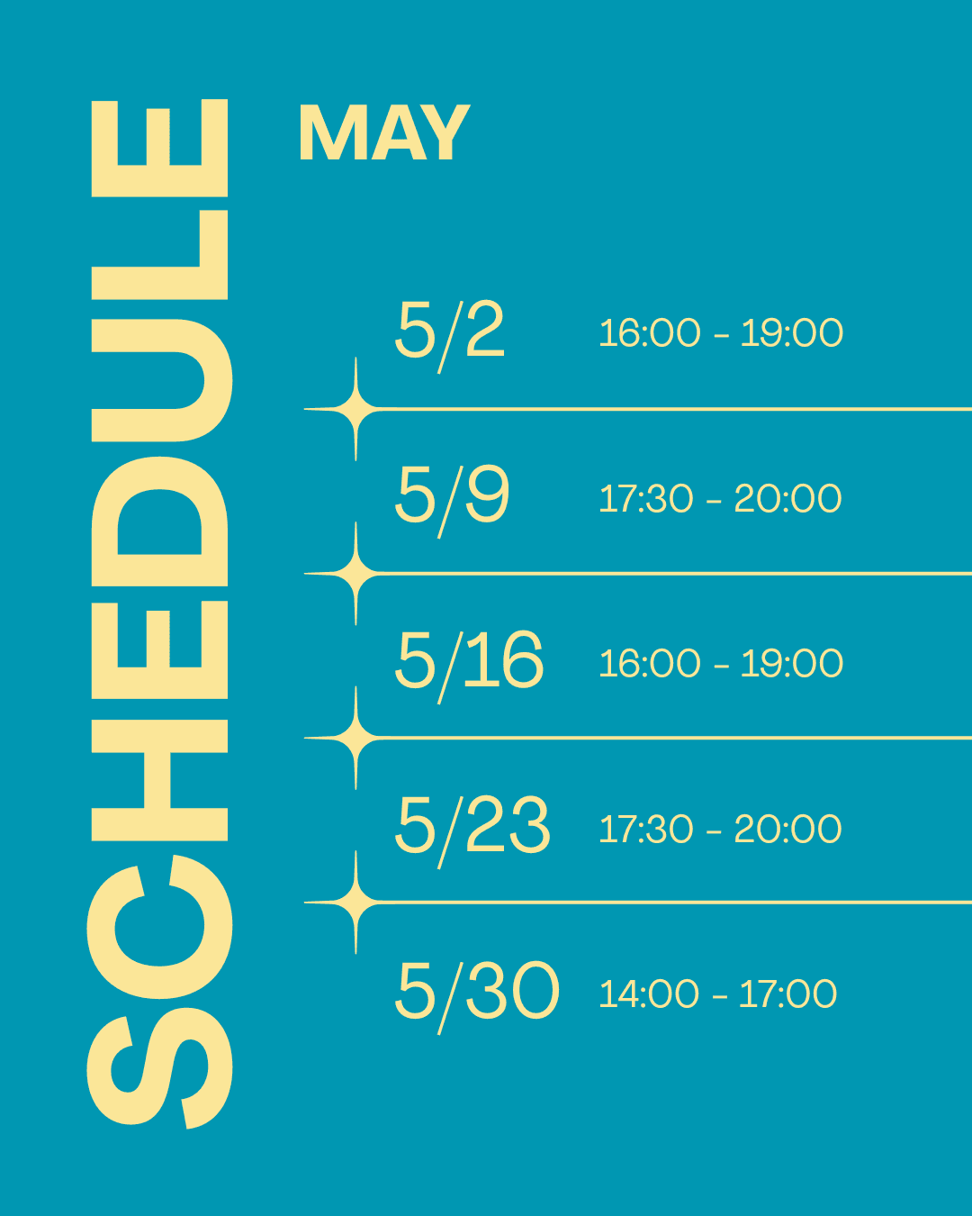 GMCT(Gay Men's Chorus of Tokyo)の5月の練習日程が決まりました!